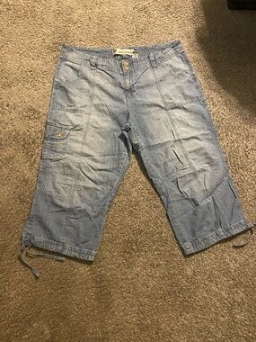 GAP Light Blue Cropped Cargo Jeans